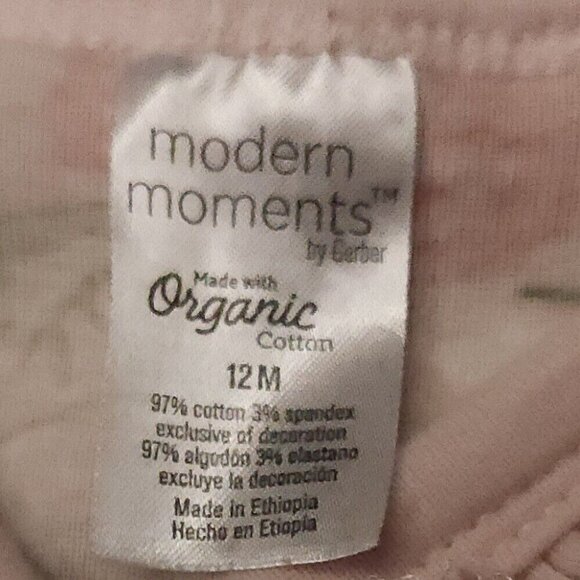 Modern Moments Infant Girl's Pink Floral One Piece Outfit 12 Months - Picture 4 of 5